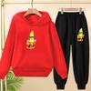 Felpa con cappuccio per bambini 3-12 anni Stampa Anime GUYS Cappotto Affascinante Felpa+Pantaloni Bambini Ragazze Neonato Set Trendy per il Tempo Libero