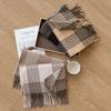 Autumn and Winter Fashion Versatile Plaid Women's Simple High End Imitation Cashmere Scarf To Keep Warm and Cold Proof Neck Scarf