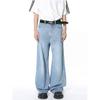ROADVIBE Four Season Men's Jeans Korean Version Student Casual Pant American Retro Gray Black Loose Wide Leg Jean Baggy Men's Denim Pants