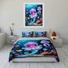 Underwater Fantasy Jellyfish Set Perfect For Ocean-Themed Decorations, Kids' Rooms. Exquisite Three-Piece Bedding Set Gift