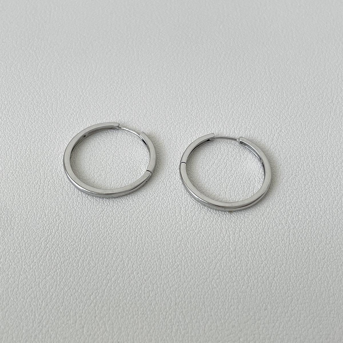

простые серьги-кольца женские легкие роскошные высококачественные темпераментные серебряные серьги-иглы изысканные и универсальные осенние и зимние серьги 925 silver needle