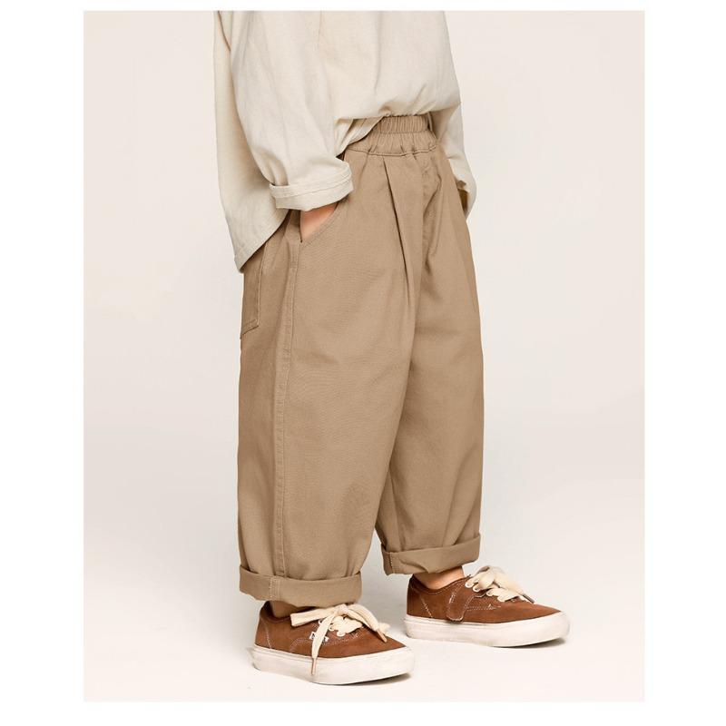Pantaloni Harem Lunghi Casual Colore Unico Stile Coreano per Bambini Ragazzi