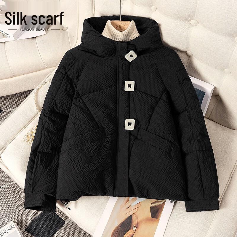 

Женская однотонная куртка с капюшоном свободного кроя с подкладкой M