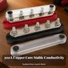 2 Pieces 5-Terminal Busbar Heat Resistant Power Distribution Block Compact