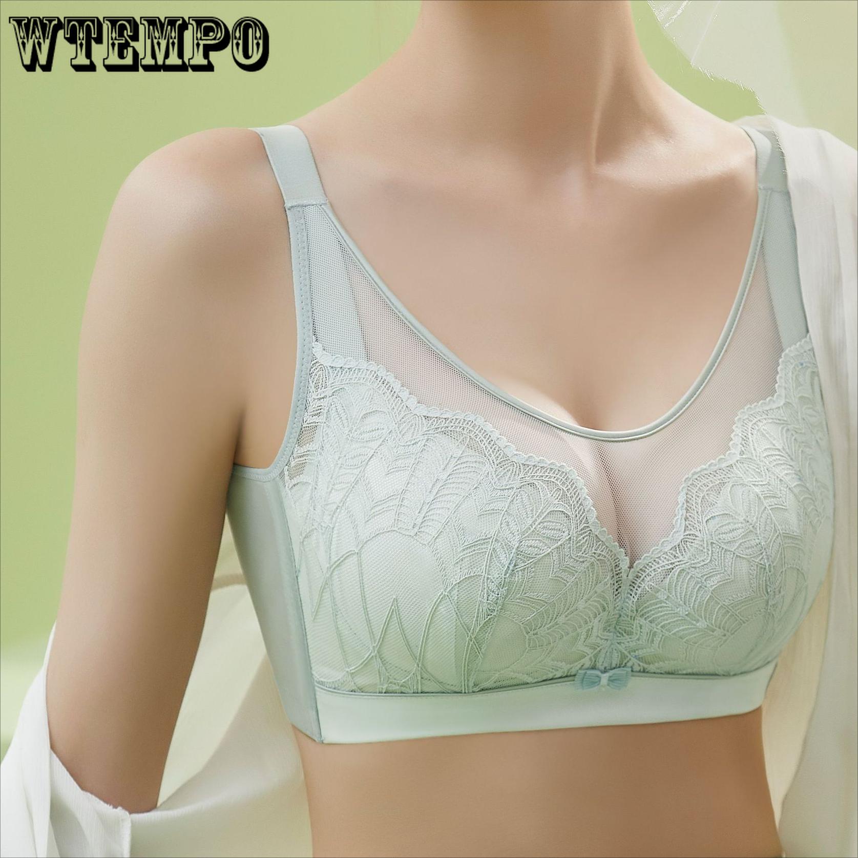 

Summer Ultra-thin Bra Women s Strapless Full Cup Collection Accessory Breast Anti Sagging Soft Steel Ring Bra 42/95C бежевий