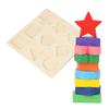 Puzzle en bois amusant pour enfants, forme géométrique, bloc de construction empilable, jouet d'apprentissage précoce