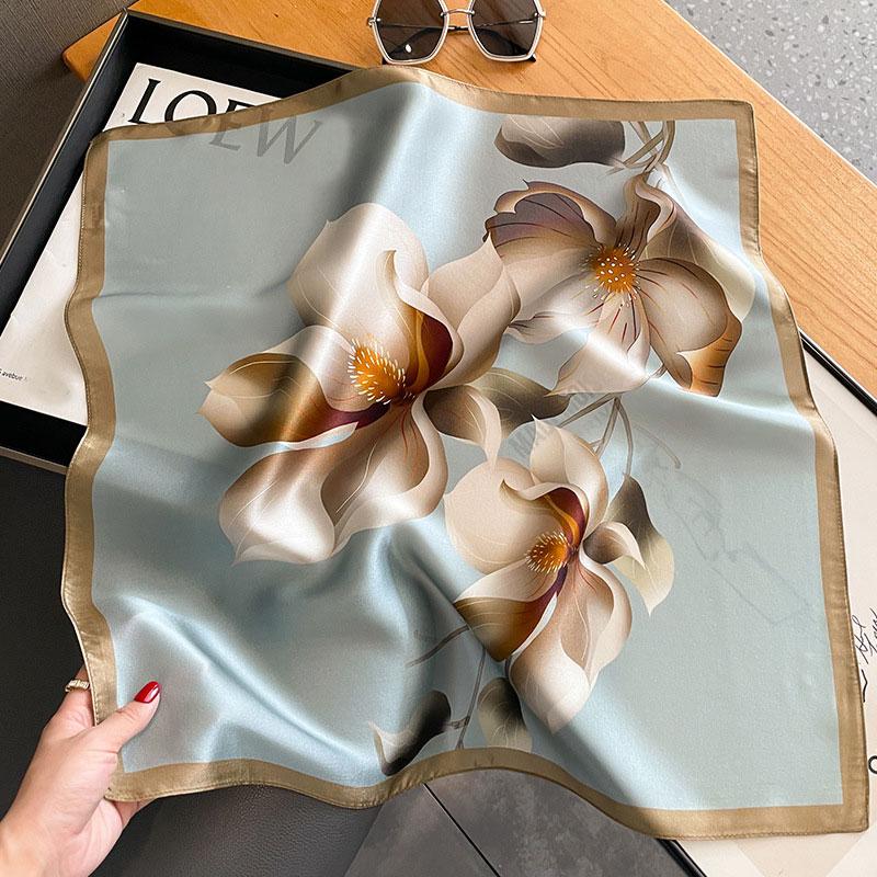 100% Silk Scarf Bandana Women Square Scarves Wrap Kerchief Mulberry Spring Fashion Luxury High Quality Headband Hijab Shawls