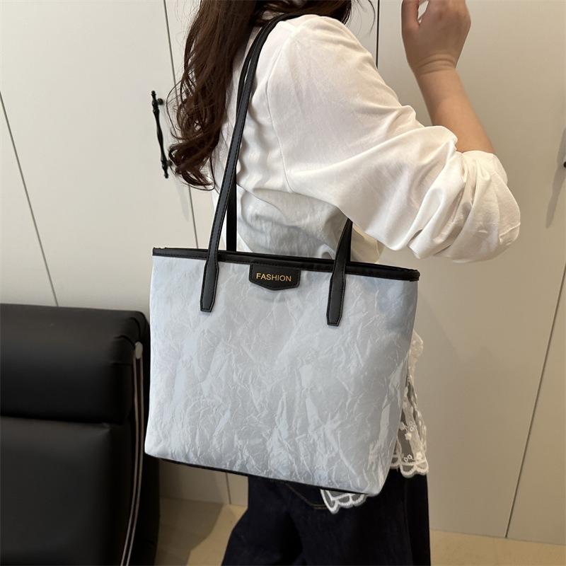 Beautiful Casual Large-capacity Portable Tote Bag, Popular Solid Color In Summer, Daily Shoulder Underarm Bag for Women