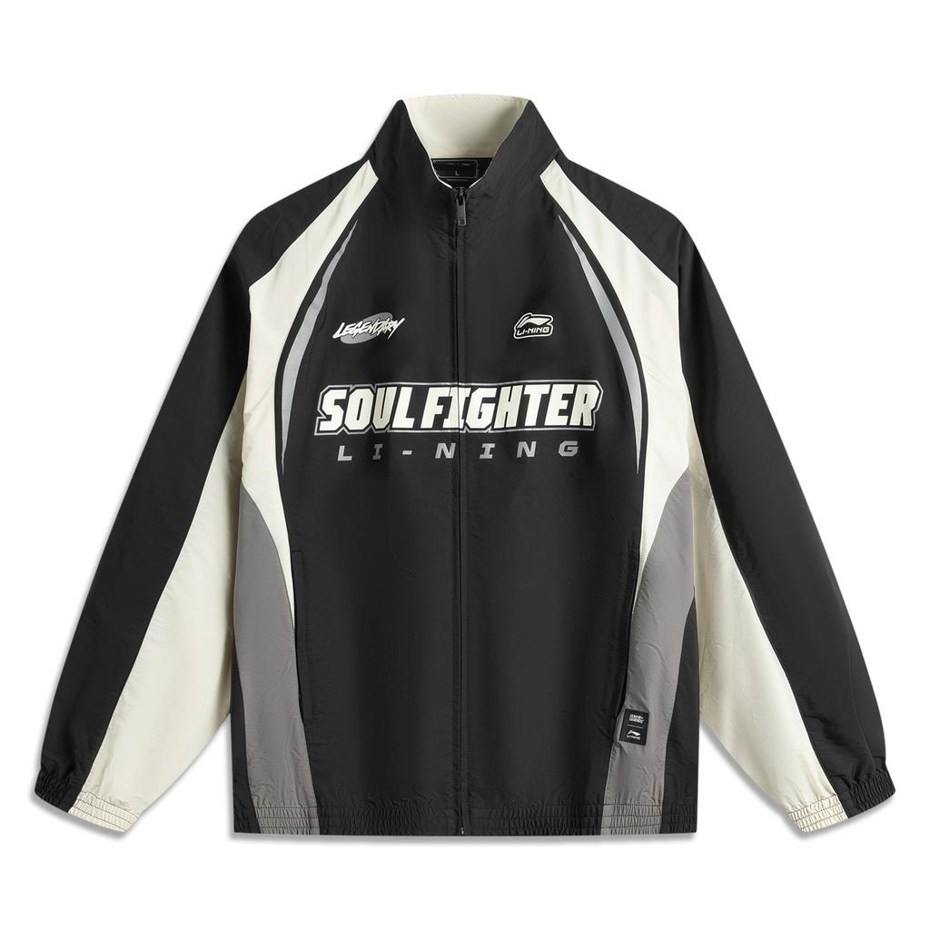 Li Ning X League Of Legends Collaboration Spliced Letter Zipper Stand Collar Versatile Casual Sports Jacket Unisex Jacket AFDV661-3