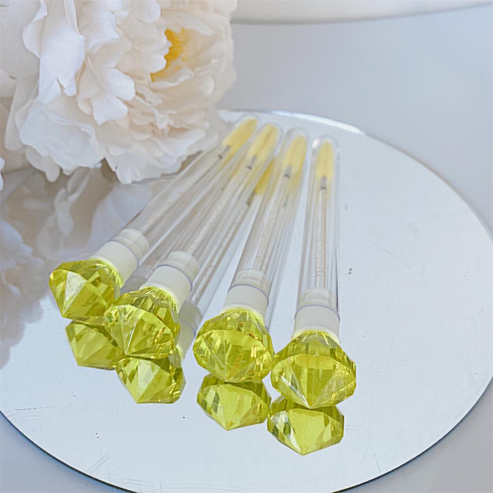 20 pcs Big Diamond Lash Brush Disposable Eyelash Brush Spoolie Mascara Wand In Tube