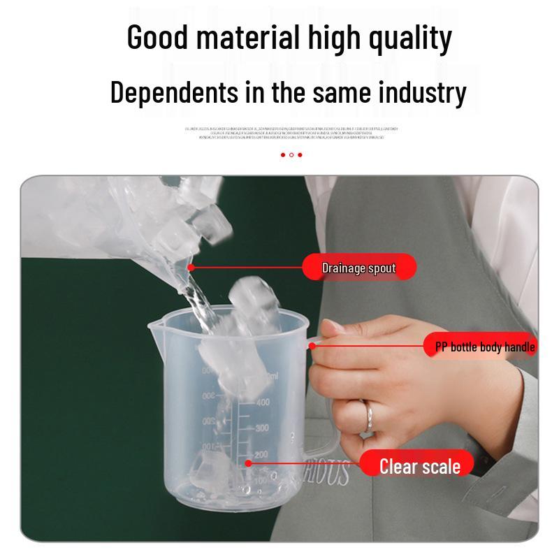 Food Grade Plastic Measuring Cup with Scale - Ideal for Milk Tea Shops & Baking, Large Capacity.