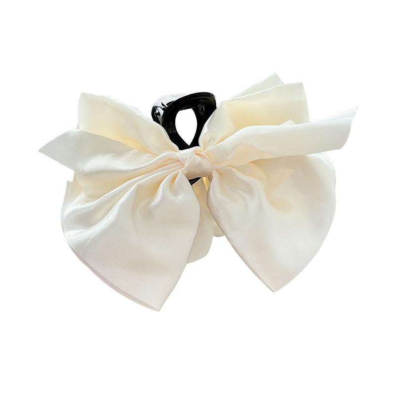 oversized bow grab clip hairpin female back of head senior shark clip hair