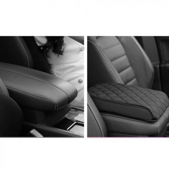 1x Car PU Armrest Cushion Cover Center Console Box Pad Protector w/Memory Cotton