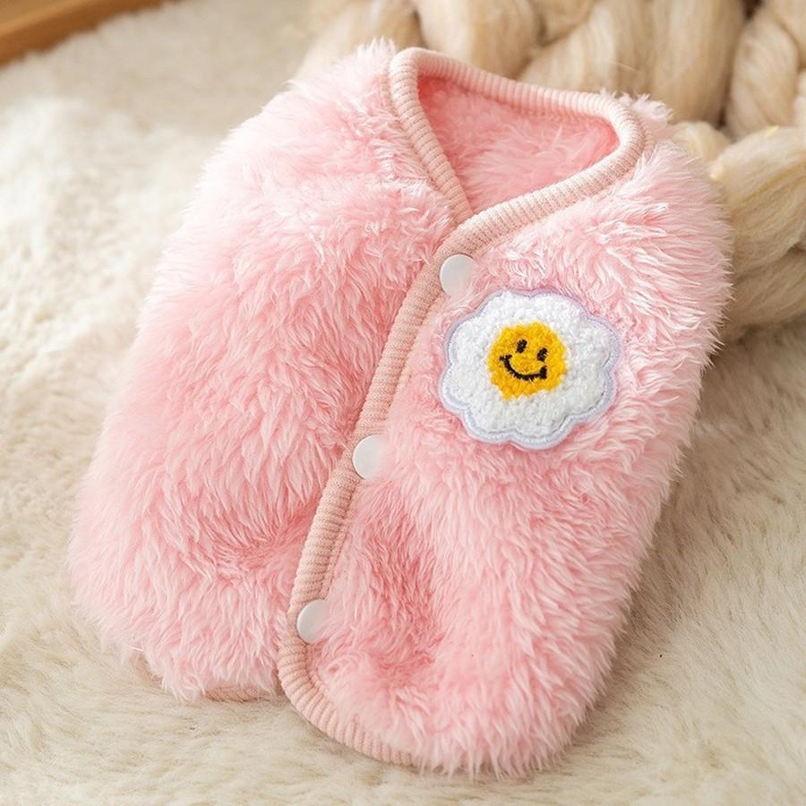 Small to Medium Dog Fleece Pockets Warm Cozy Winter Dog Coat