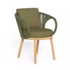Rattan Teak Outdoor Table & Chairs: Sunroom Dining Set, Rainproof & Sunproof for Garden or Courtyard