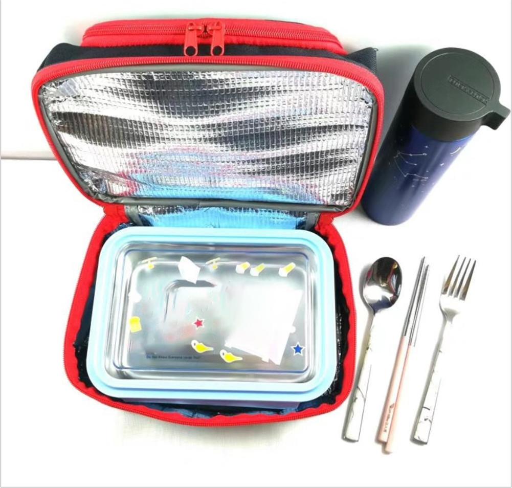 Dvouvrstvý přenosný roztomilý kreslený izolovaný termochladič Bento krabička na oběd Taška pro děti Taška na piknik Taška Taška na oběd Tašky na oběd