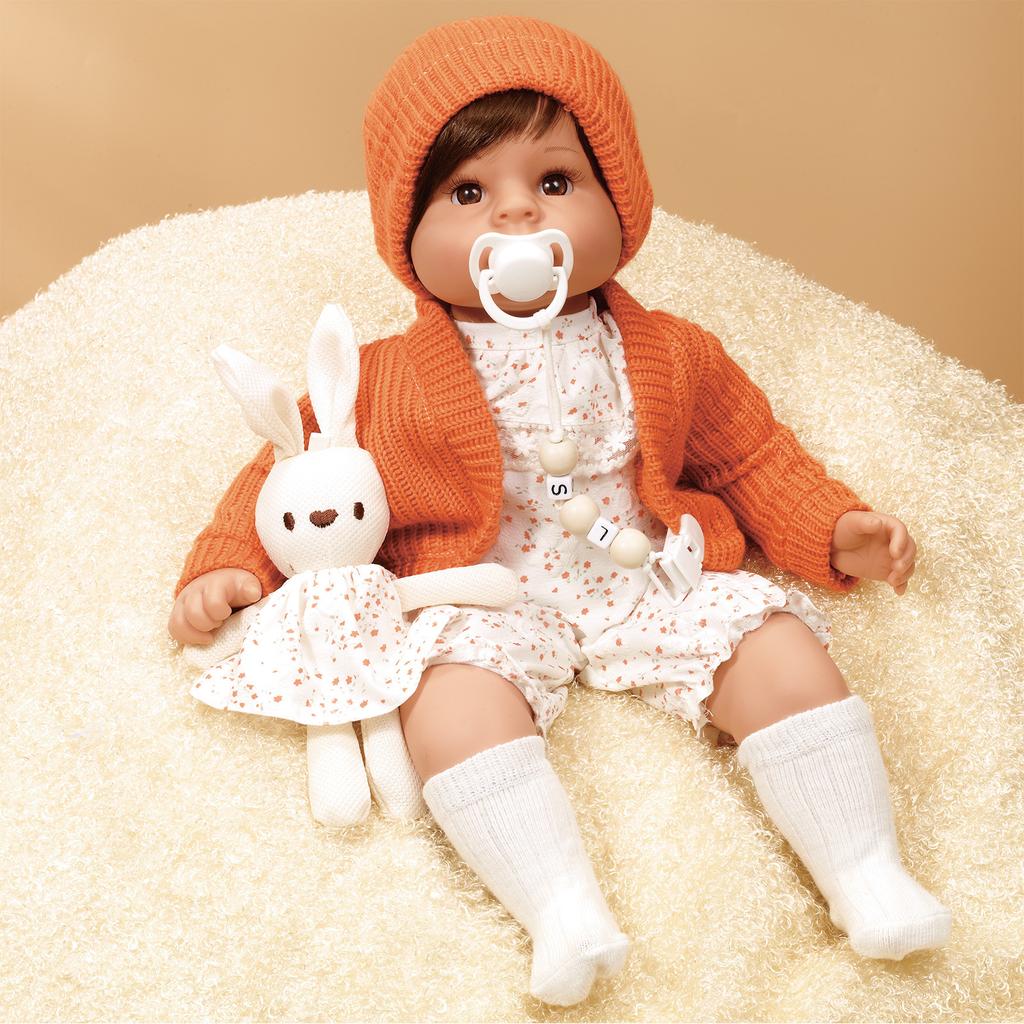 Cross-border New 18-inch Large Rebirth Doll Washable Baby Doll Fashion Change Vinyl Doll