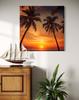Imprimare canvas, mare, palmieri tropicali,