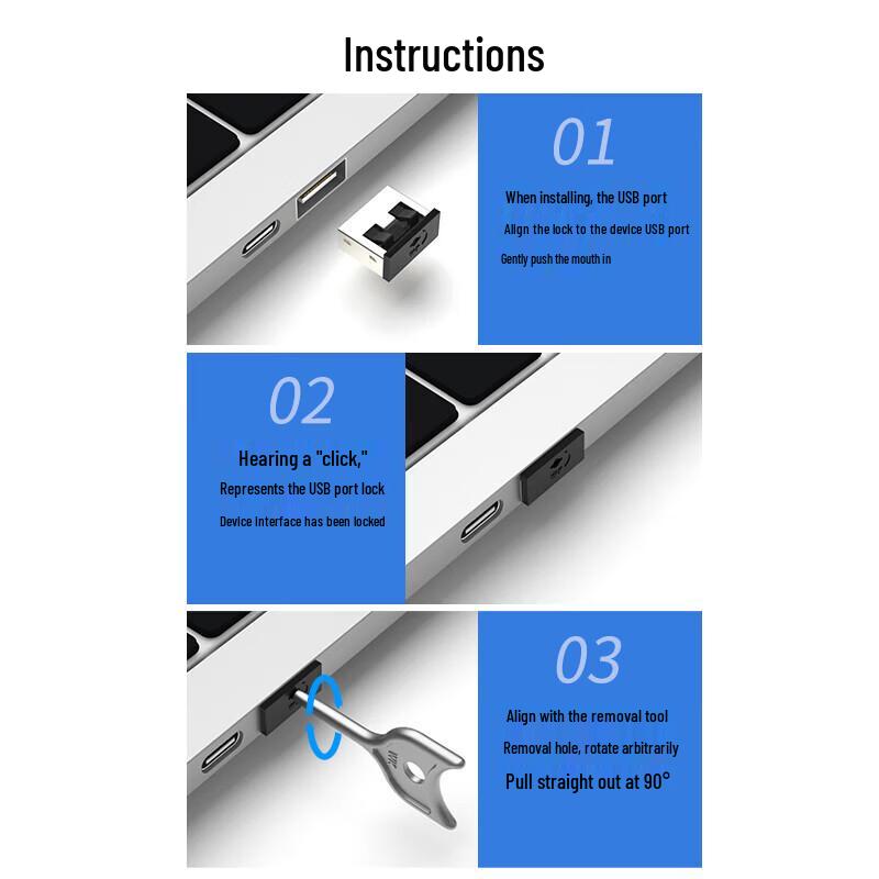 WECONFIG USB Port Blocker Security Lock (2nd Gen)