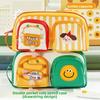 Cute Double Pocket Cartoon Pen Case With Removable Dividers For Students And Office Use