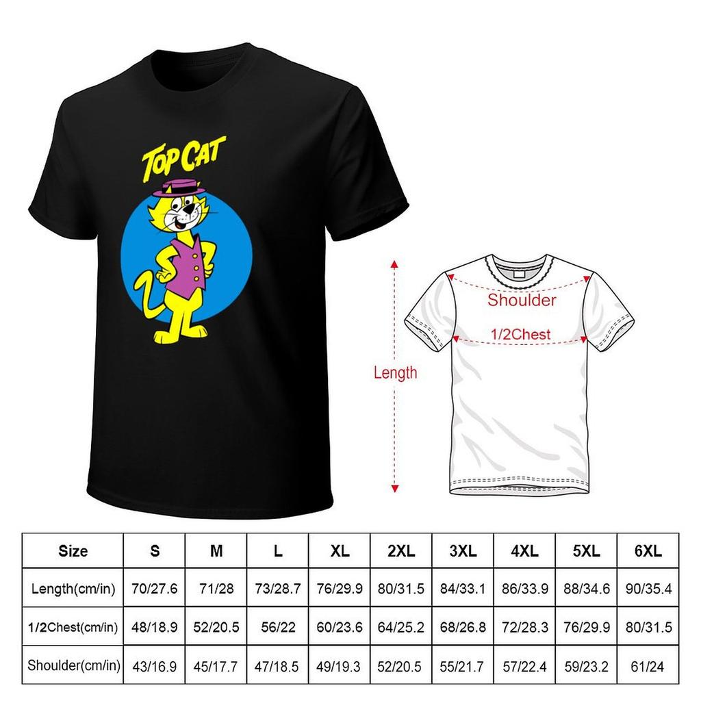 Top Cat Retro Funny Cartoon TShirt funny gifts for a boy anime t shirts mens plain t shirts