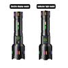Super Bright White Laser Flashlight TYPE-C Rechargeable with Battery Display Torch Zoomable 5 Lighting Modes Outdoor Camping
