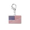 Braccialetto con Charm Bandiera in Acciaio Inossidabile con Moschettone, Gioiello Ciondolo Paese per Regalo di Viaggio Accessorio Stile