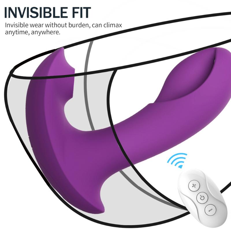 2 IN 1 Saugen Dildo Vibrator Drahtlose Fernbedienung Tragbare Vagina Klitoris Stimulator Weibliche Masturbator Sex Spielzeug für Womans