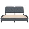 Bed Frame without Mattress Dark Grey 140 x 200 cm Velvet