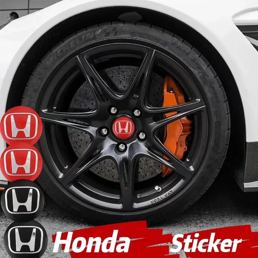 For Honda AccoCar Styling Wheel Center Stickers Auto Hub Cap Emblem Badge For Honda Civic Fit Jazz Accord Pilot CRV Odyssey Passport City Shu