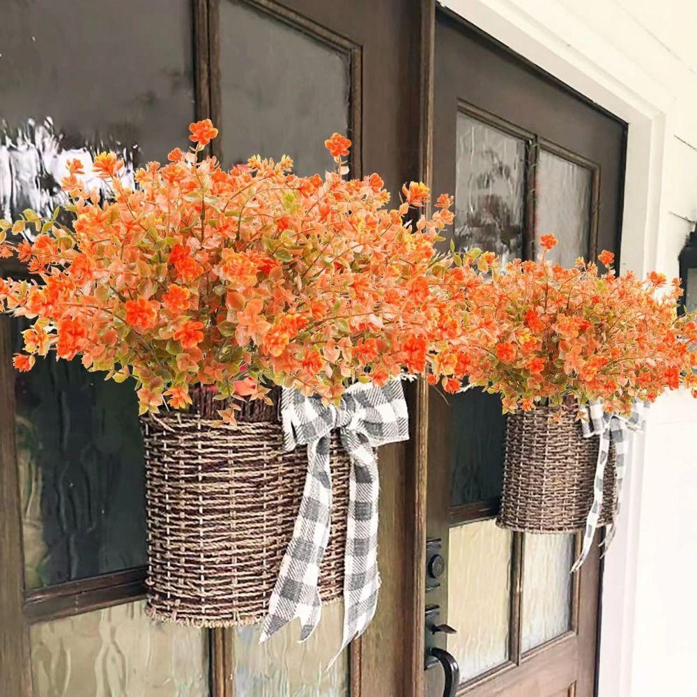 Plastic Artificial Flower Eucalyptus Leaf Decorative Floral Simulation Greenery Vase Arrangement