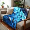 Anime Underwater Whale Diver Soft Flannel Blanket Breathable Warm Throw for Office Car Sofa Kids Room Birthday Xmas Gift