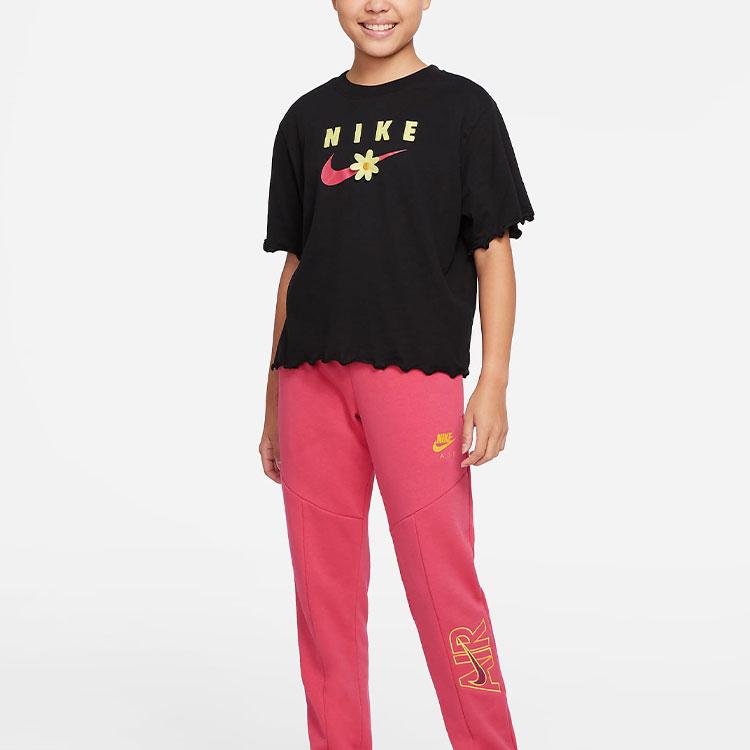 Nike Kids FW22 Printed Casual Short Sleeve T-Shirt Kids Tops Black DO1351-010