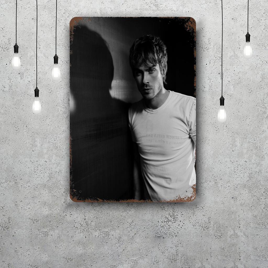 Damon Salvatore Decor Poster Vintage Tin Sign Metal Sign Decorative Plaque for Pub Bar Man Cave Club Wall Decoration
