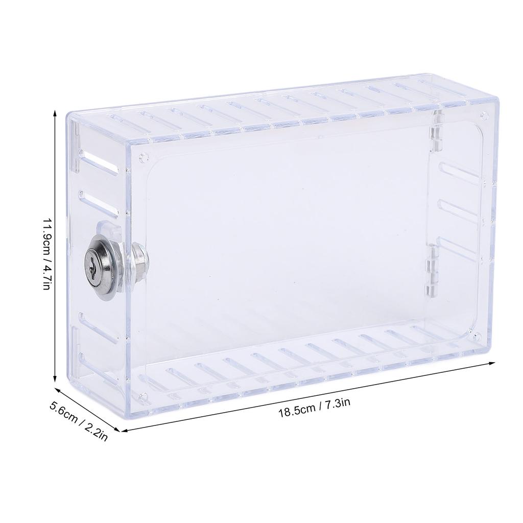 Clear Thermostat Lock Box Cover with Key Thermostat Guard Fits Thermostats 6.1x3.95x2in Or Smaller