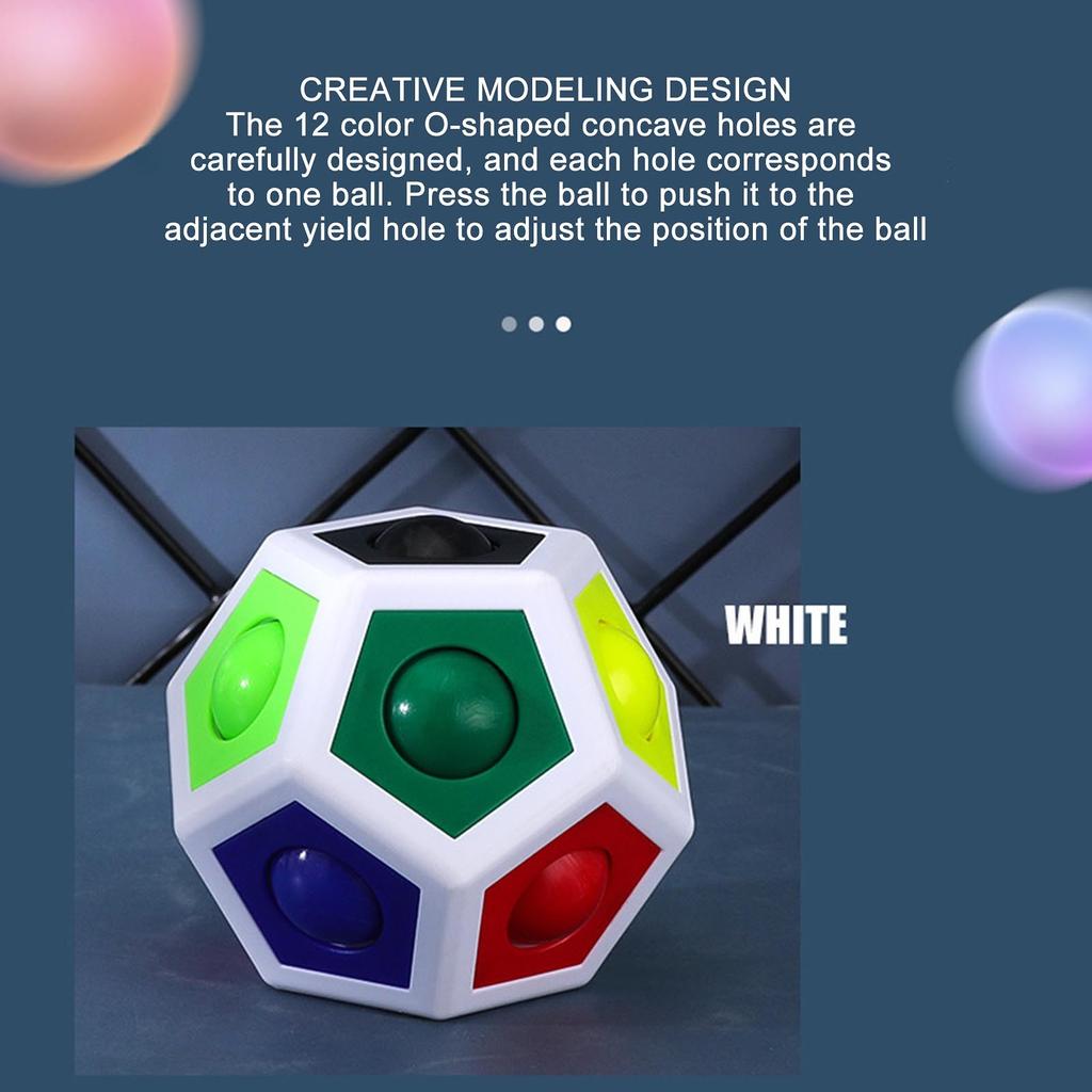 Rainbow Puzzle Pressing Block Polyhedron Decompression Toy To Restore The Color Brain Game Gift For Kids Killing Time