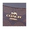 New COACH Recycled Leather Card Holder Mini Women's Walnut Wood & Black CW427-IMXAQ