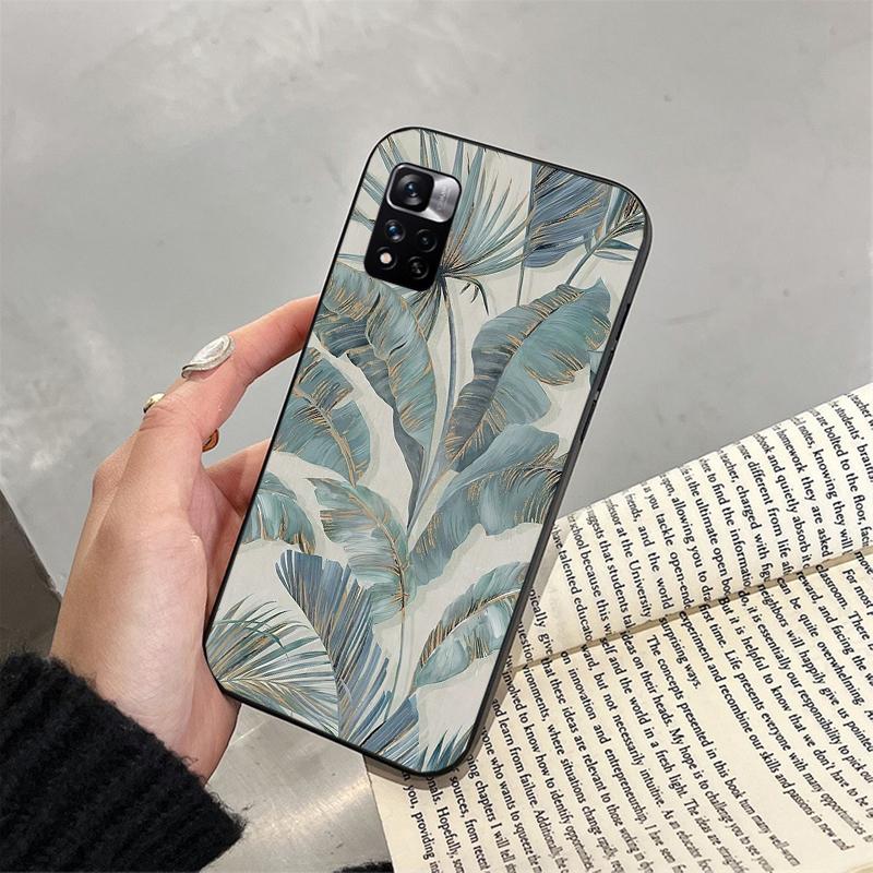 Flower Leaf Art Painting Phone Case For Xiaomi Redmi note 13 12 Pro 11S 11 10 Pro 10S 12S Redmi 13 10 13C