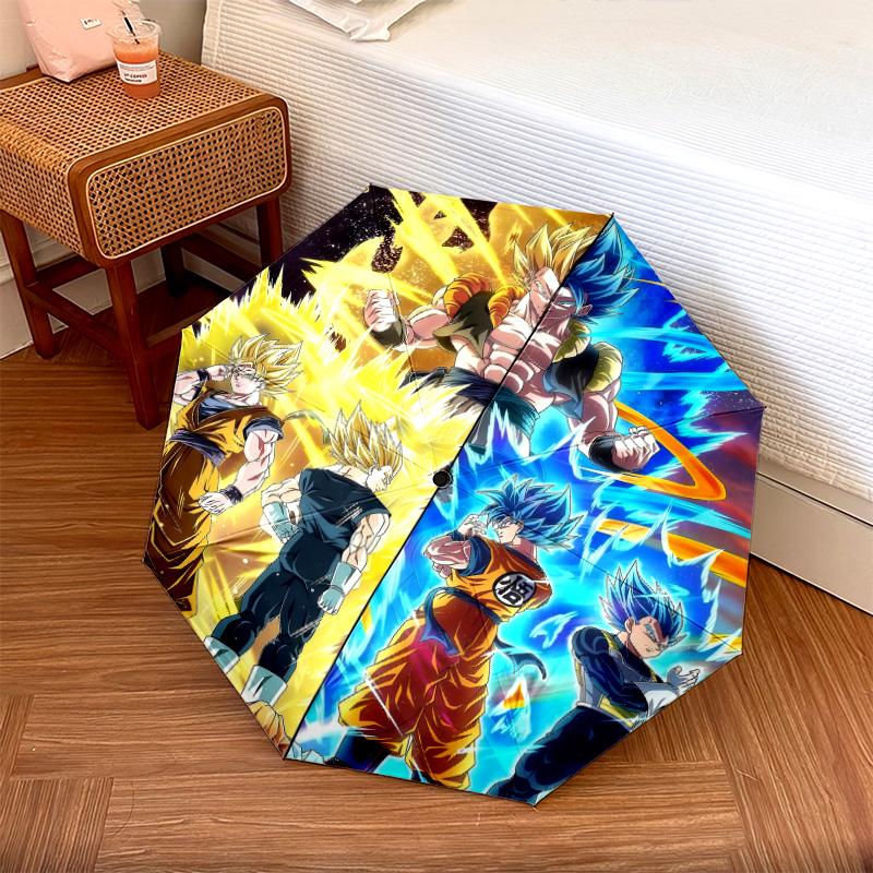 1 PC Automatic Folding Umbrella - Dragon Ball Z Pattern Portable Foldable Design With 8 Ribs Christmas Birthday Gifts
