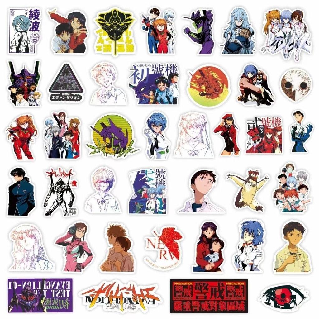 Shin Evangelion Sticker Collection Set Featuring Shinji Rei and Asuka from Neon Genesis Cute Anime and Manga Stickers for and Waterproof PVC Popular