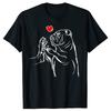 English Bulldog Liebe Niedlicher Bully Hund T-Shirt Hunde Liebhaber Schwarz Grafik Baumwolle Streetwear Kurzarm Geburtstagsgeschenke T-Shirt Herren