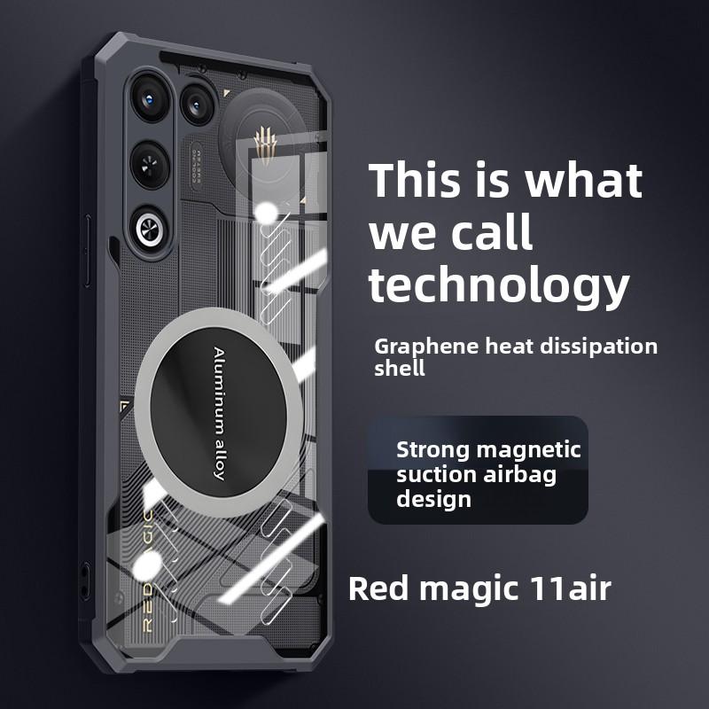 For ZTE Nubia Red Magic 11 Air Case Hard Heat Dissipation Magnetic Protective Back Cover Case For Red Magic 11 Air Phone Shell