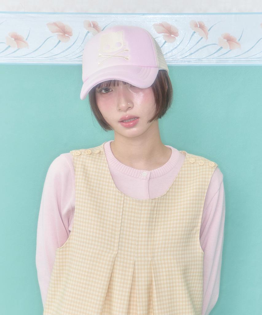 Syakili Kiri Skull Trucker Cap (Pink)