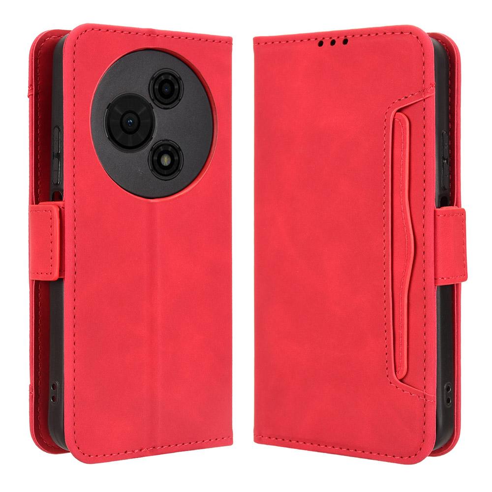 Dla TCL 605 4G/60 SE Skórzane Etui Pokrowiec Portfel na Telefon z Wieloma Przegródkami na Karty