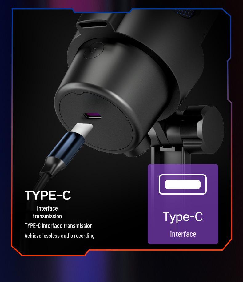 M8 RGB Esports Gaming Microphone – USB Condenser Mic for Live Streaming and Recording