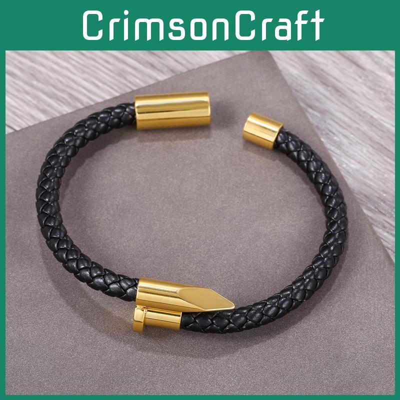 Titanium Steel Geometric Unisex Bracelet Handcrafted Punk Jewelry For Travel Gifts