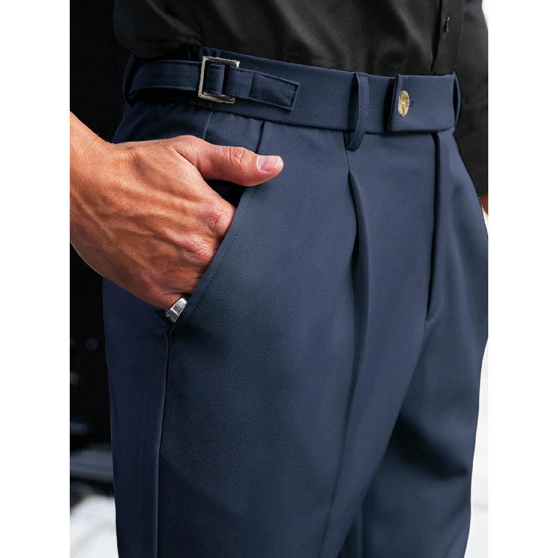 Fashionable Design Business Casual Pants for Men, Spring/summer High-end Straight-leg Commuter Trousers