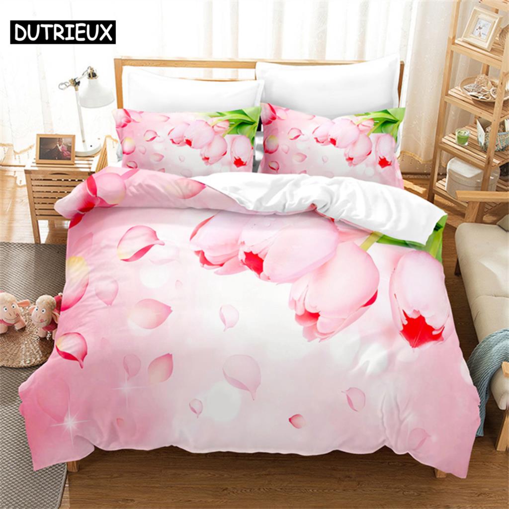 

Comforter Lovers Queen Bedding Set Flowers Rose Bedding Digital Printing King Size Bedding Sets Comforter (quilt)-EU Single(135*200cm)3pcs