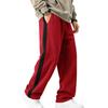 Men's -Lined Sweatpants With, Straight Leg Paneled Athletic Pants for Fall and Winter Casual Wear
