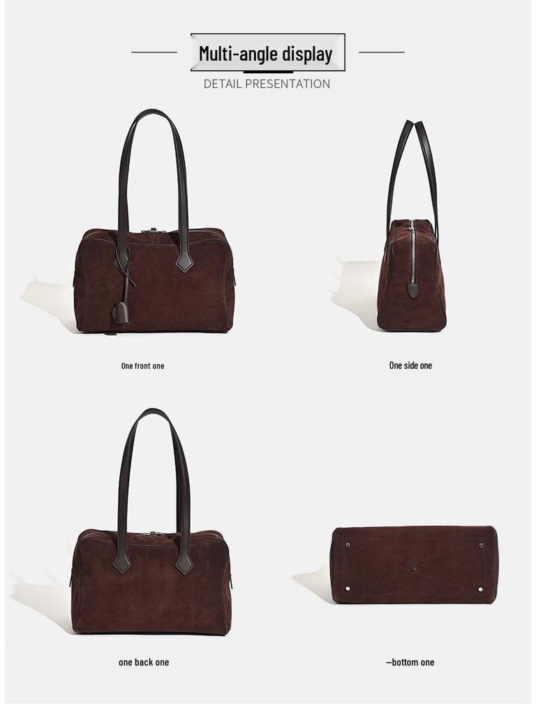 Dámská kožená taška Tote z pravé hovězí kůže 2025 - Victoria Ramenní taška Bowling